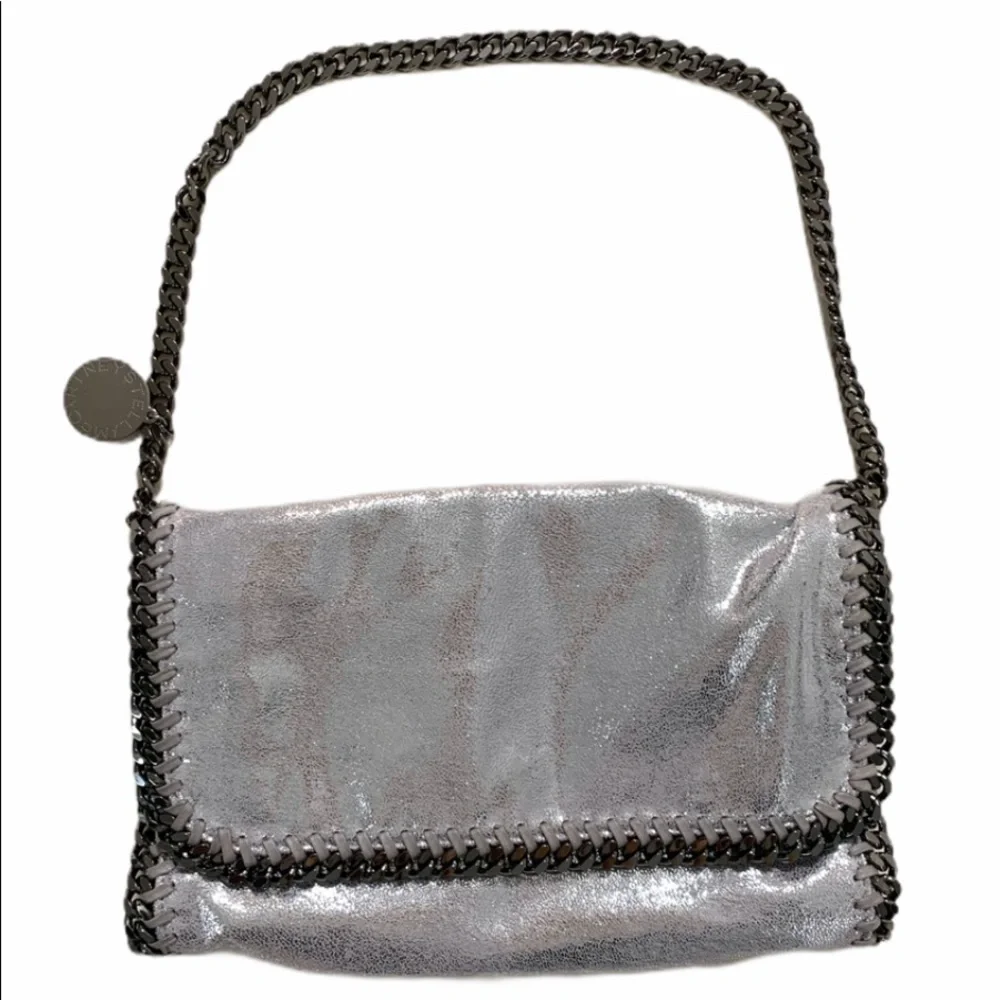 Stella McCartney Falabella Foldover Bag EUC Metallic Silver - Picture 6 of 17